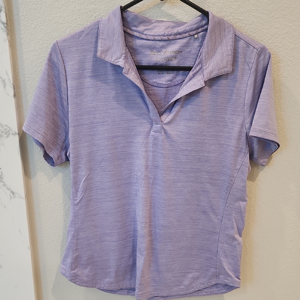 Tommy Bahama Women's Purple Short Sleeve Polo